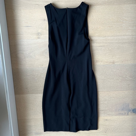 Aritzia Babaton Miguel Sleeveless Dress in Black with White Stitching - Picture 4 of 6